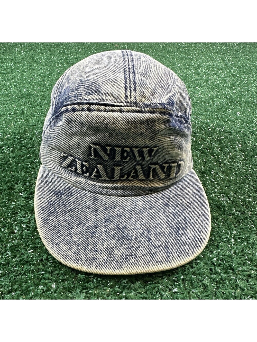 Vintage Retro 1980s Denim Style New Zealand Strapback Hat Cap Surf Hat